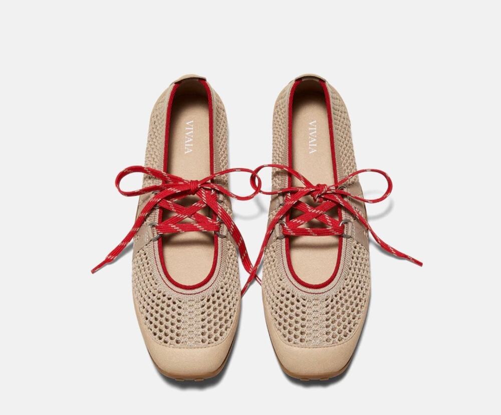 VIVAIA Cecily Square-Toe Hybrid Mesh Mary Janes